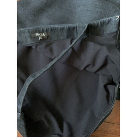 RAOUL Denim Dress Square Neck Lined Cotton A-Line Sleeveless Drop Waist Sz US 2 - Picture 8 of 8